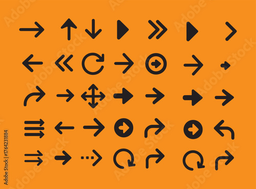 set of vector arrows