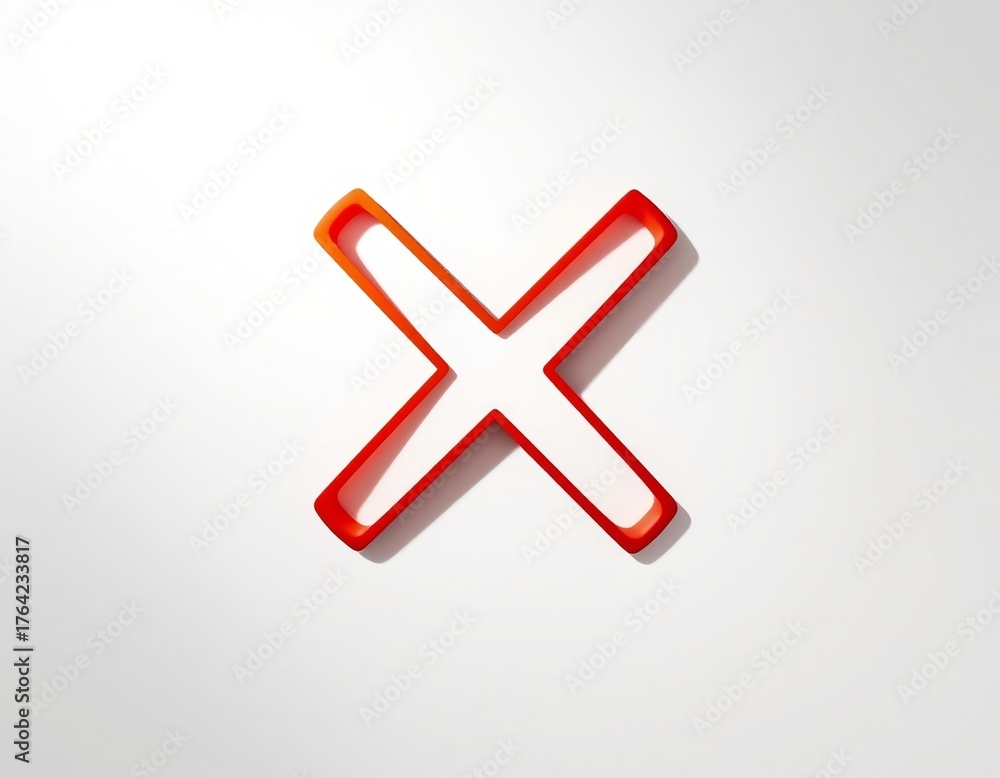 Obraz premium Red Cross Mark Icon Illustration