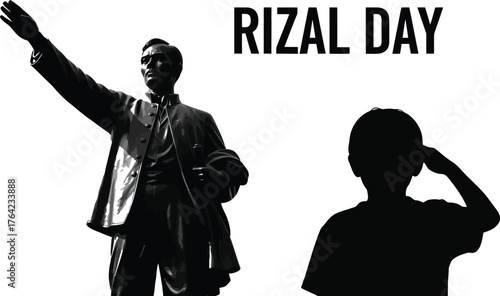 Rizal Day Tribute with Statue and Child Silhouette