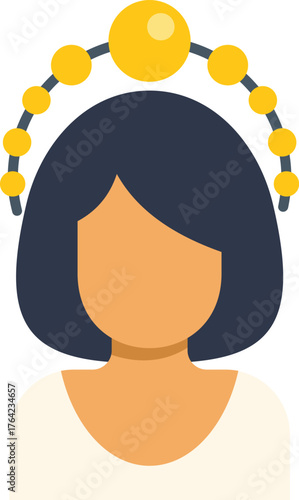 Woman wearing brain computer interface for neurofeedback training and cognitive enhancement