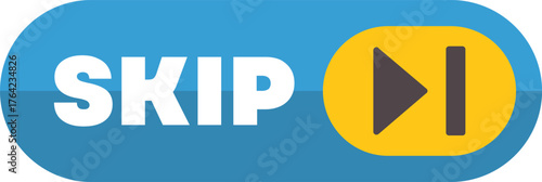 Skip button with forward arrow and pause sign, designed for multimedia player interface, offering seamless control over content navigation