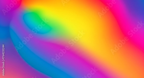 Vibrant and abstract rainbow gradient background with swirling colors and a soft flowing luminous effect
