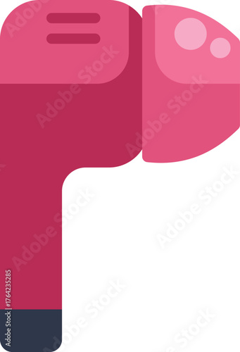 Pink wireless earbud providing high quality audio experience