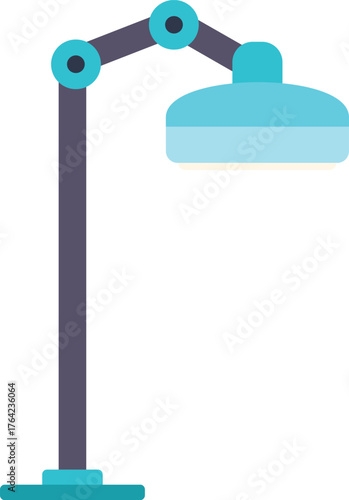 Stylish floor lamp providing warm light in a modern living space