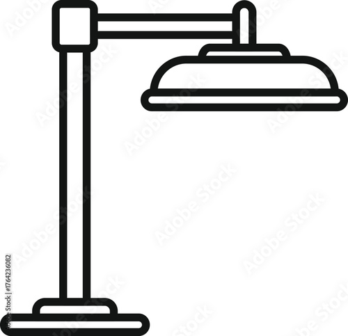 Stylish floor lamp provides ambient lighting for a cozy atmosphere in a contemporary interior design