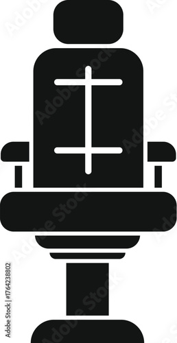 Comfortable hydraulic chair providing support and adjustability for professional hair styling and barber services