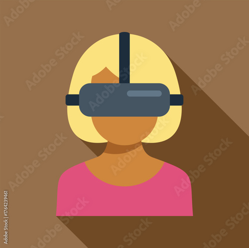 Woman experiencing virtual reality using vr headset, exploring immersive metaverse simulation