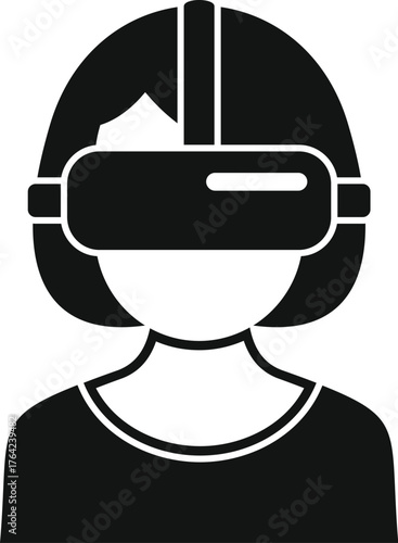 Woman engaging with virtual reality technology, exploring immersive digital environments