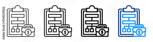Business Scenario Icon Different Style Outline Collection Set