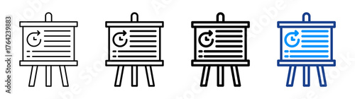 Future Projection Icon Different Style Outline Collection Set