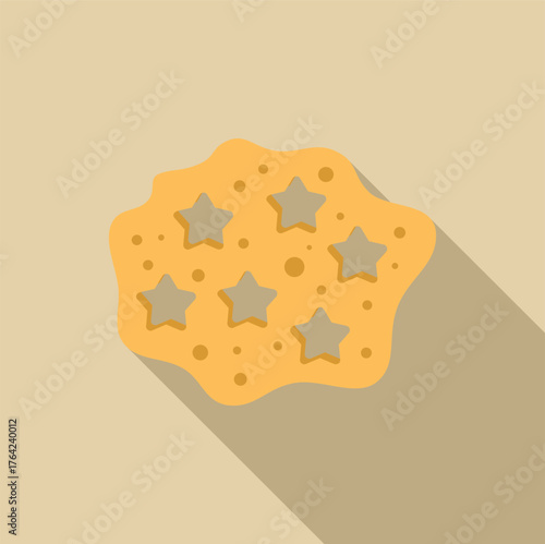 Freshly baked cookies with star shapes, representing homemade treats, baking, and culinary delights