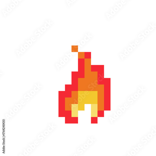 Pixel fire flame