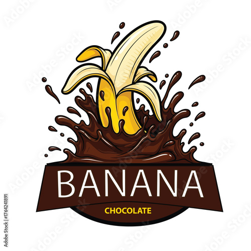 Banana Chocolate Logo Vector.eps
