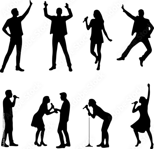 Singer Silhouettes Collection – Performing Artists in Action"