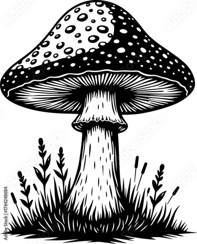 Wild Mushroom Forest Illustration”