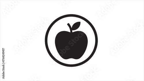 Modern nutrition apple logo template with vibrant colors and clean typography
