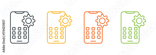 Mobile application icon on white background