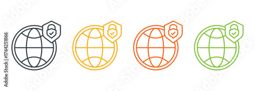 Network security icon on white background