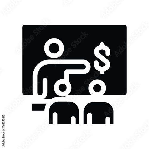 Business Training solid icon vector design good for web or mobile app