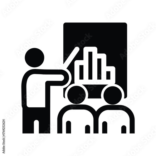 Business Education solid icon vector design good for web or mobile app