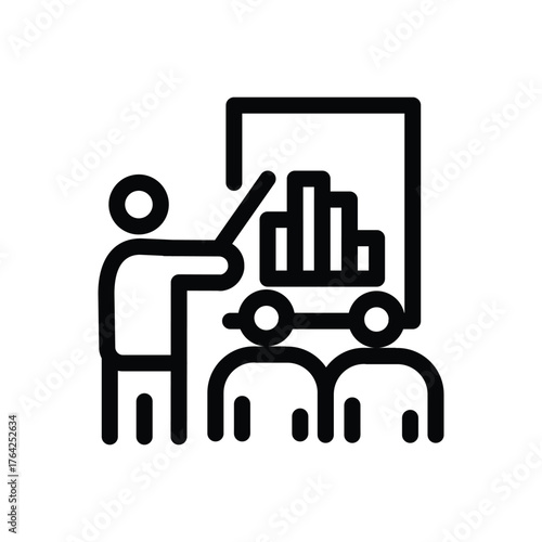 Business Education outline icon vector design good for web or mobile app