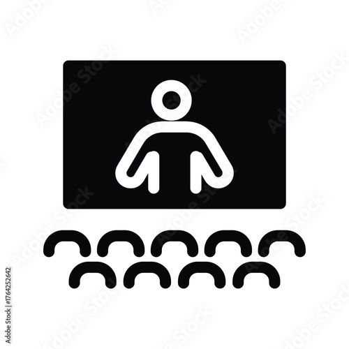 Seminar solid icon vector design good for web or mobile app
