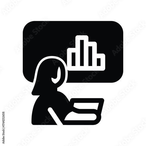 Business Video tutorial solid icon vector design good for web or mobile app