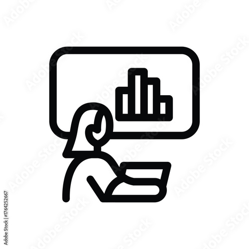 Business Video tutorial outline icon vector design good for web or mobile app