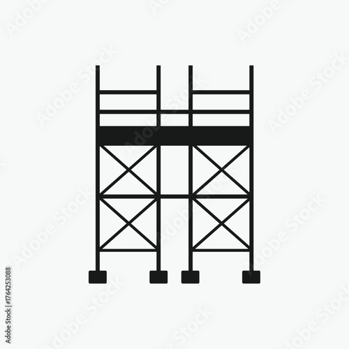 Scaffolding, Structural, Scaffold Icon Vector
