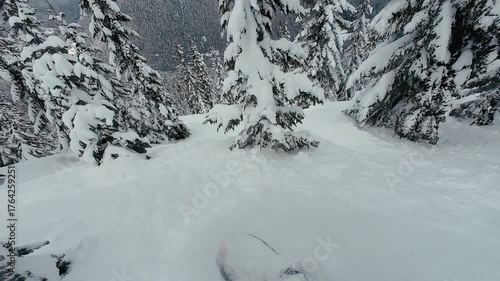 Slow Motion Powder Face Shots Snowboarding Backcountry
