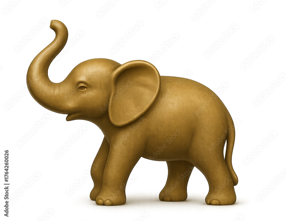 Obraz premium Metallic Elephant Figurine
