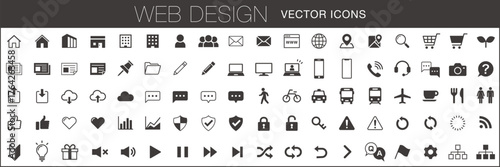 Web site, Information technology vector icon set