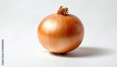 Wallpaper Mural Whole Yellow Onion With Dry Outer Skin and Roots on a White Background Torontodigital.ca