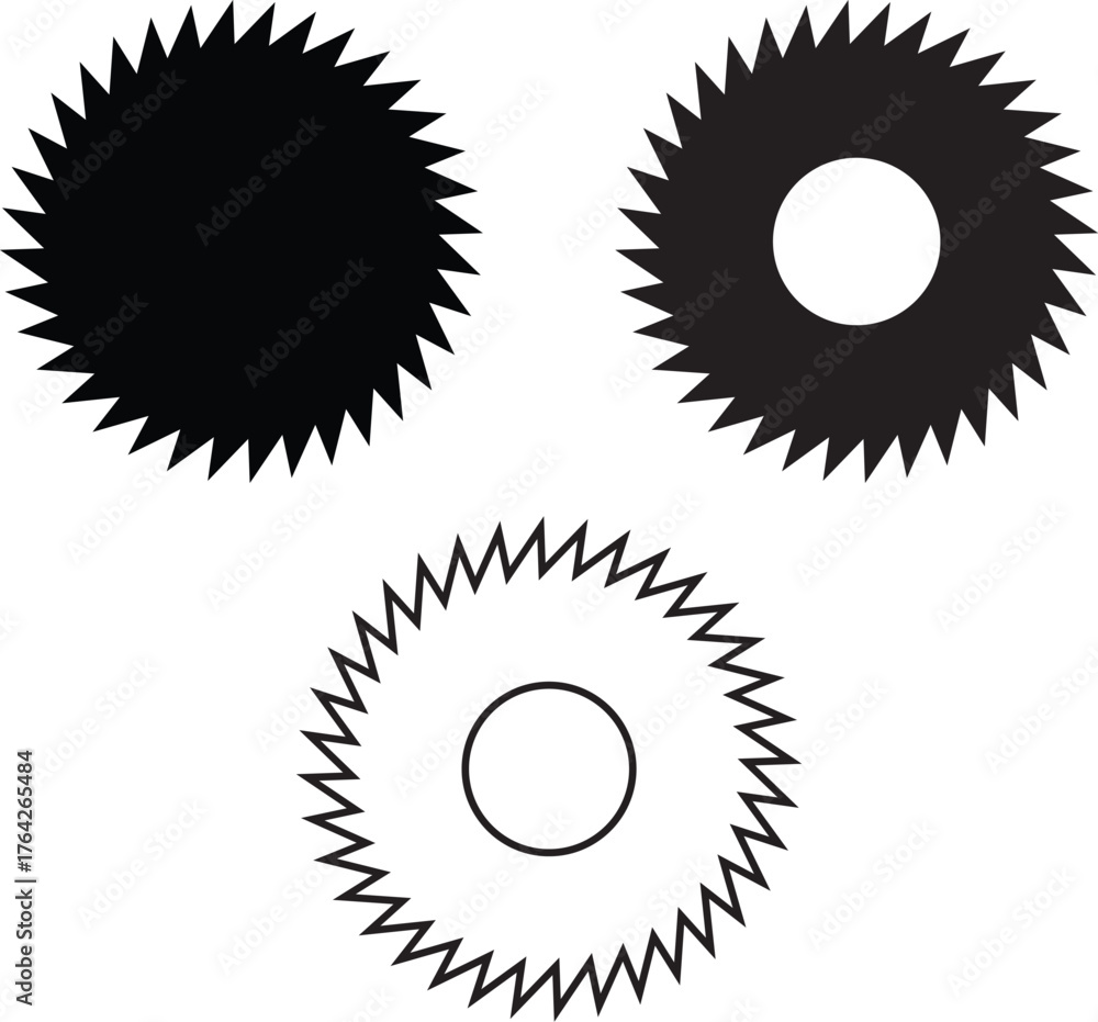 Fototapeta premium Saw Blade Vector Design: Industrial Circular Tool Illustration