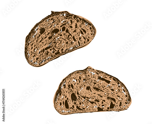 パンのイラストレーション素材