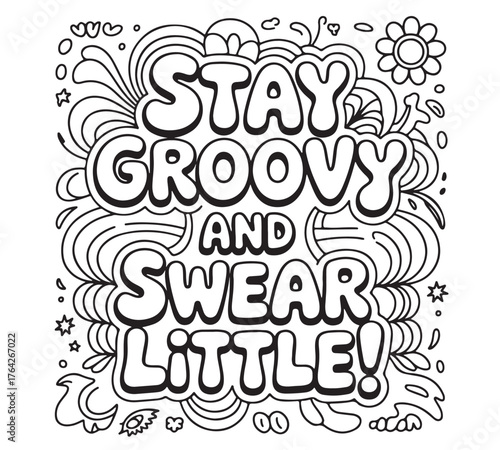 Swear Word Bold and Easy Coloring Pages For Adults And Kids 