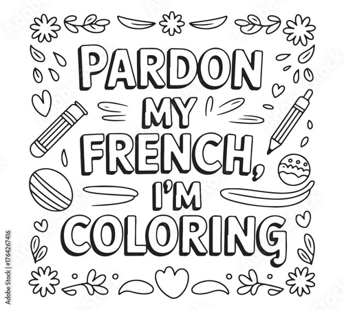 Swear Word Bold and Easy Coloring Pages For Adults And Kids 