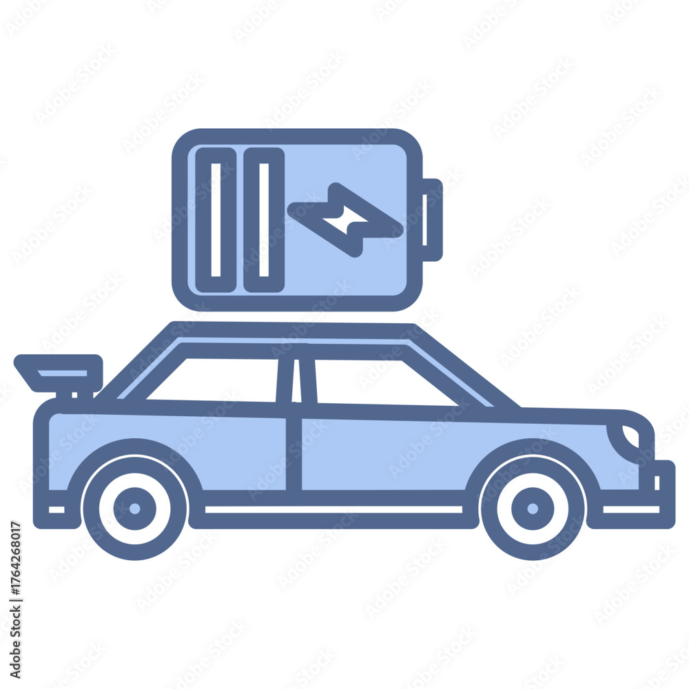 Fototapeta premium electric car Icon