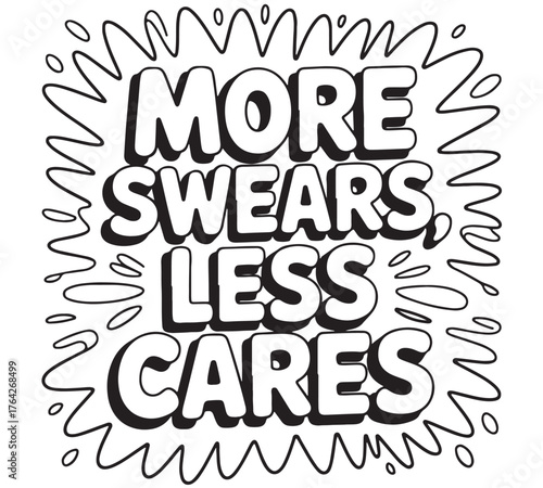 Swear Word Bold and Easy Coloring Pages For Adults And Kids 