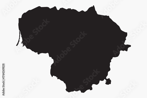 Quadro su tela Vector graphic artwork suitable for print and web containing flat detailed map o