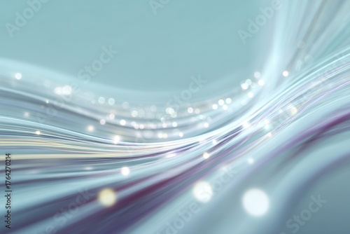 Abstract futuristic glowing light trails technology background, smooth blue and white curved lines, digital data visualization, innovation, speed, motion, dynamic flow, modern graphic design