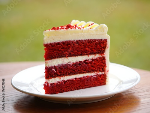 piece of cake with cherries