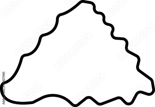 Rock Icon, Stone, Mountain, Boulder, Mineral, Geology, Nature, Landscape, Hard Surface, Cliff, Earth Element, and Outdoor Environment Symbols in Modern Flat Vector charcoal pile nugget pieces