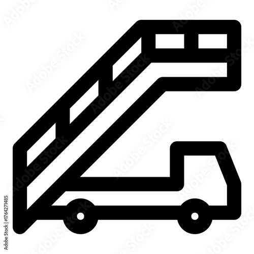 aircraft passanger stairs icon