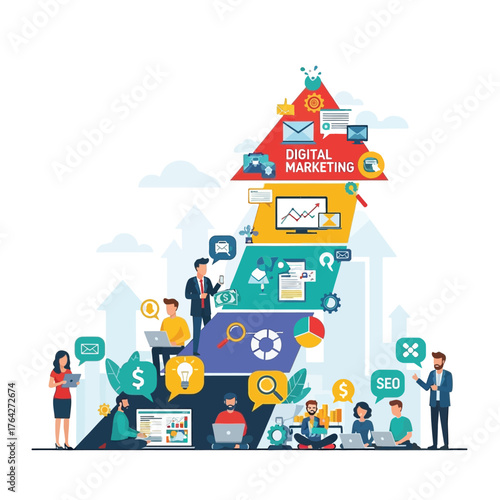 Aesthetic Digital Marketing Technology Graphic