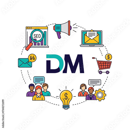 Aesthetic Digital Marketing Technology Graphic