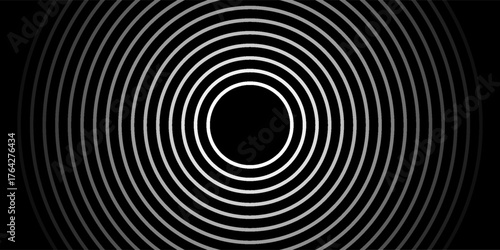 Seamless circular lines pattern radio wave background, radio wave illustration background.