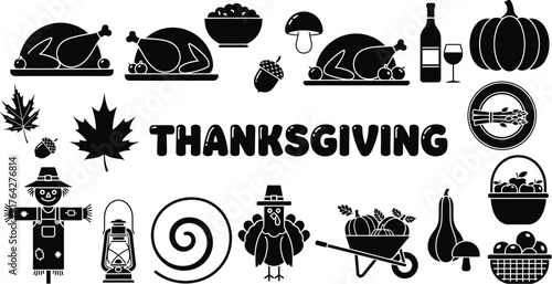 Thanksgiving dinner turkey pumpkin autumn harvest fall celebration