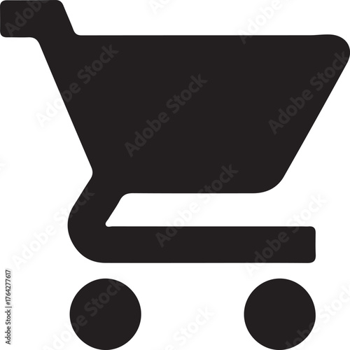 Shopping Cart Vector Silhouette icon eps 10