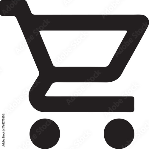 Shopping Cart Vector Silhouette icon